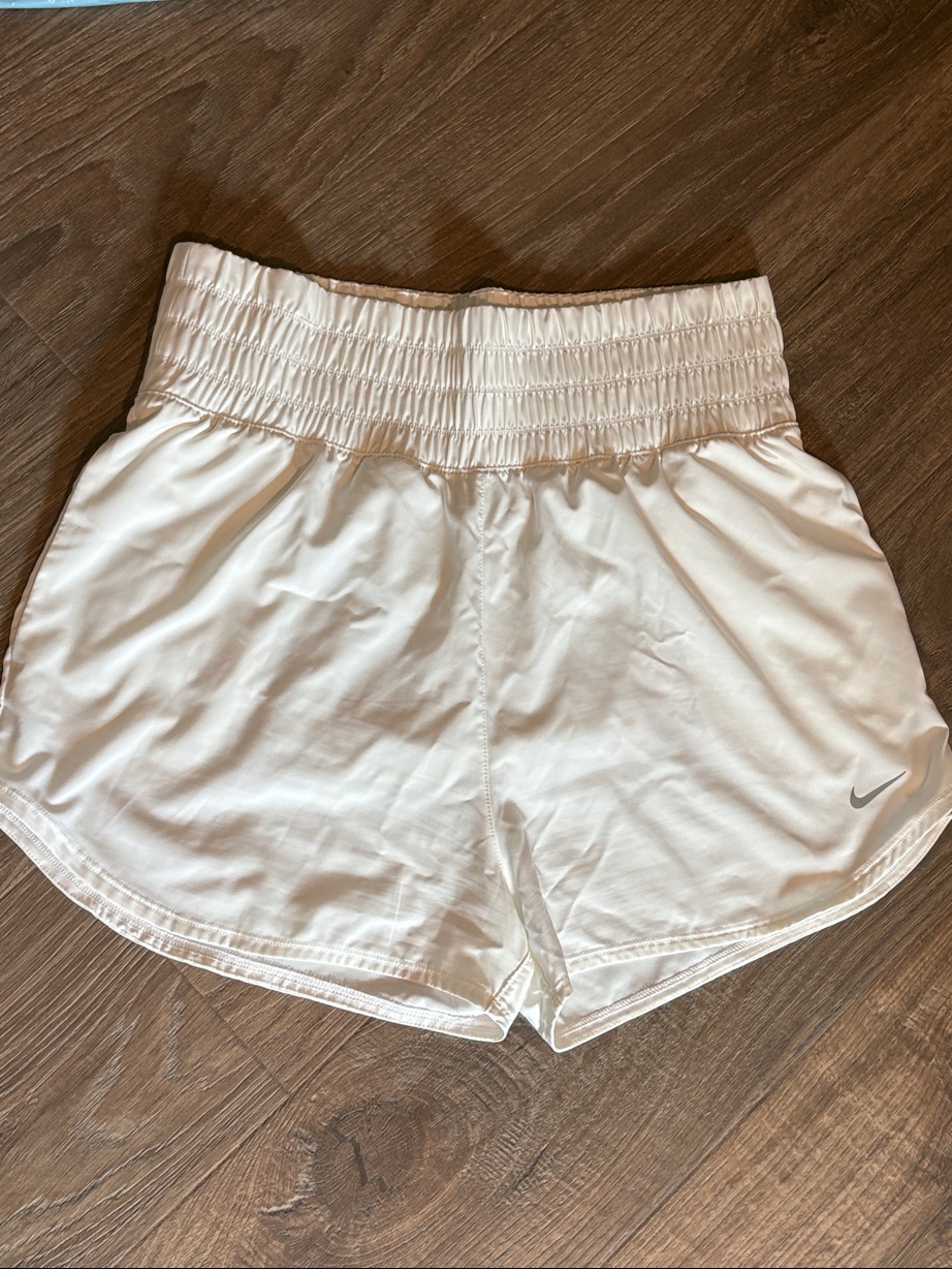 Nike Women's White High-Waist Shorts